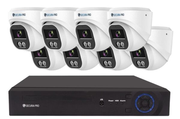Securia Pro IP kamerový systém  NVR8CHV4S-W DOME smart